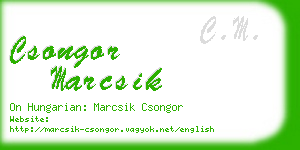 csongor marcsik business card